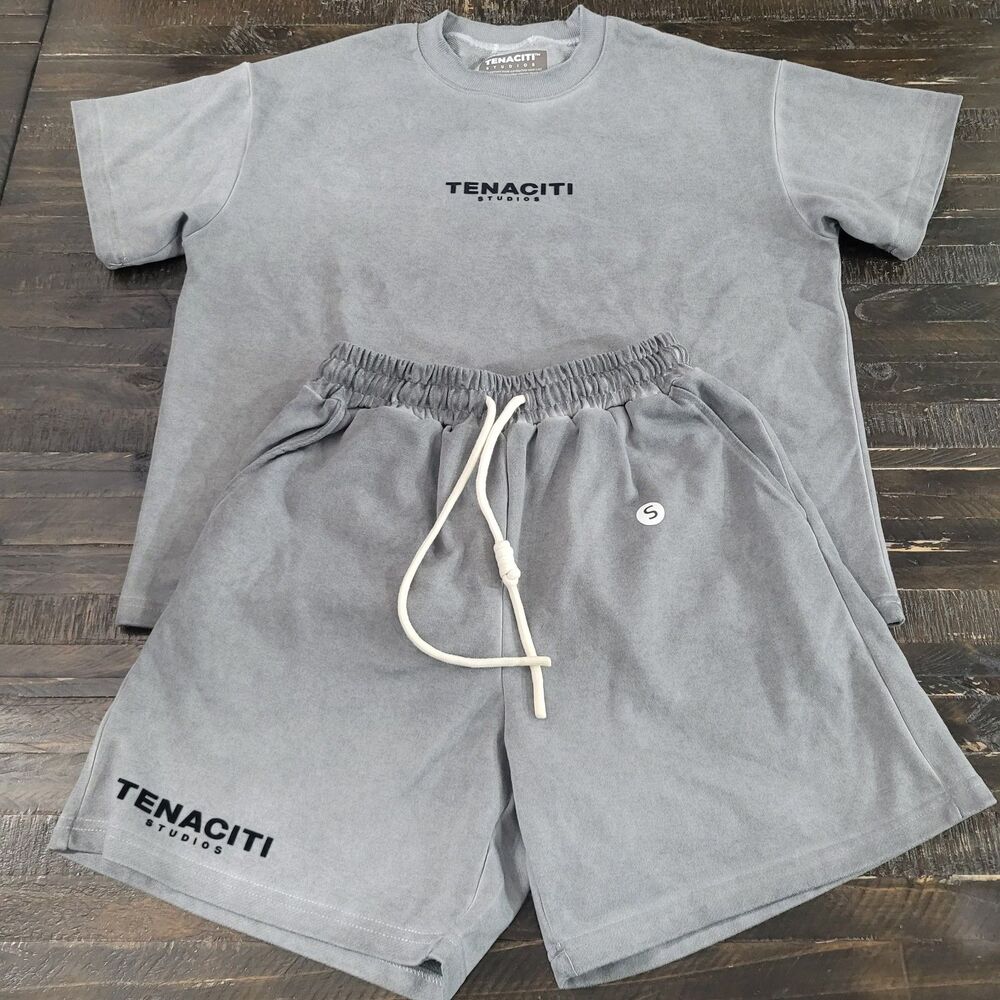Tenaciti Studios Men’s Small Gray Heavyweight Sweat Set Matching Outfit